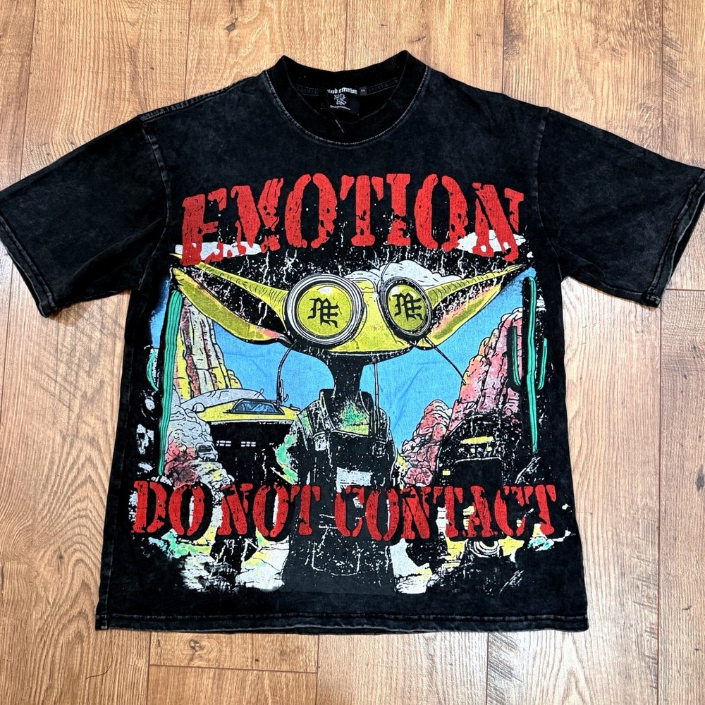 Mixed Emotion Graphic T-Shirt Tee T Shirt Mens Sz Small S RARE 2 Sided Design